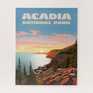 Acadia Nationalpark Maine Coast Retro Puzzle