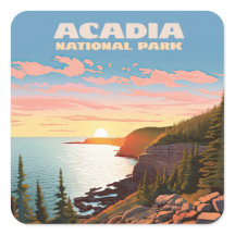 Acadia Nationalpark Maine Coast Retro