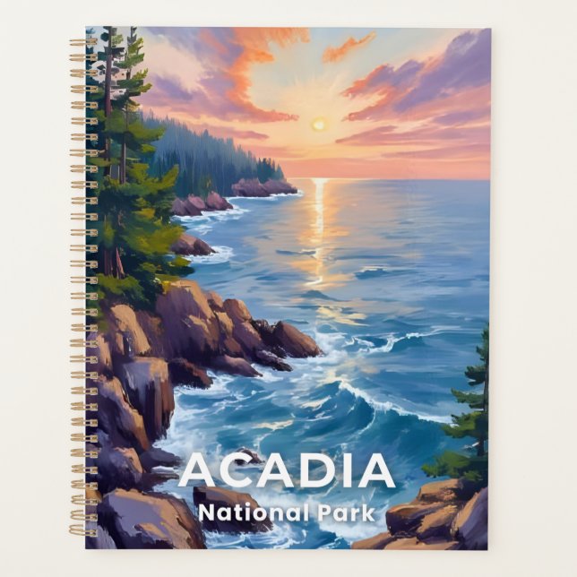 Acadia Nationalpark | Maine Malerei Art Planer (Vorderseite)