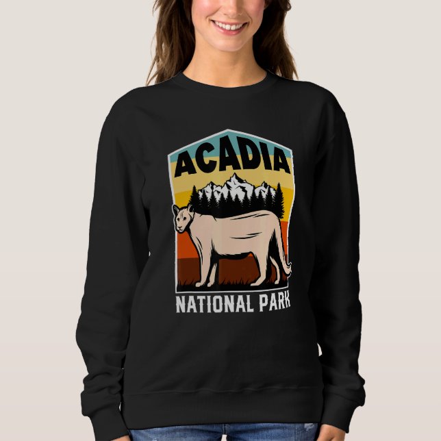 Acadia Nationalpark Maine Mountain Tourismus Sweatshirt (Vorderseite)