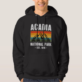 Acadia Nationalpark, Maine Retro Vintag Hoodie