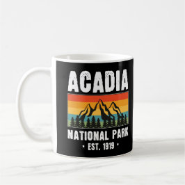 Acadia Nationalpark, Maine Retro Vintag Kaffeetasse