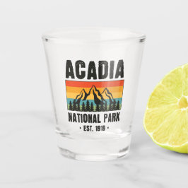 Acadia Nationalpark, Maine Retro Vintag Schnapsglas