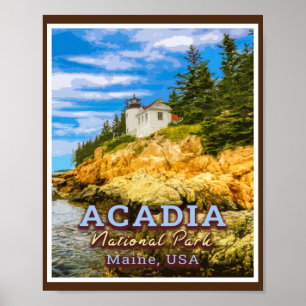 ACADIA NATIONALPARK - MAINE USA - BAR HARBOR POSTER