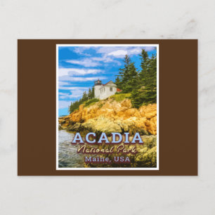 ACADIA NATIONALPARK - MAINE USA - BAR HARBOR POSTKARTE