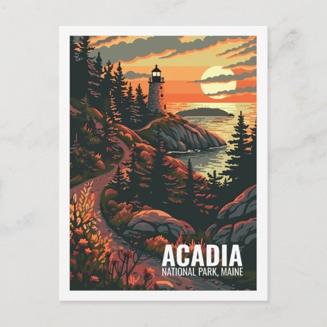 Acadia Nationalpark Maine USA Nationalparks Postkarte (Vorderseite)