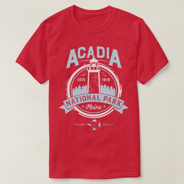 Acadia Nationalpark Maine Vintag Whale Watching T-Shirt (Design vorne)