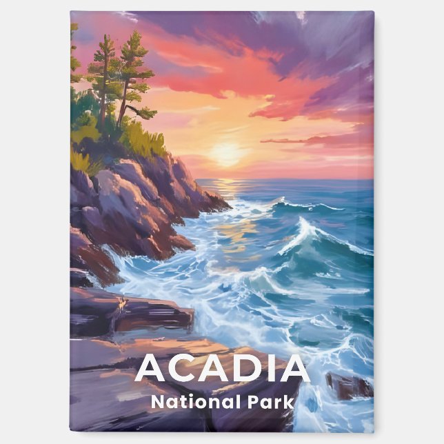 Acadia Nationalpark | Otter Cliffs Mainreise Magnet (Vorderseite)