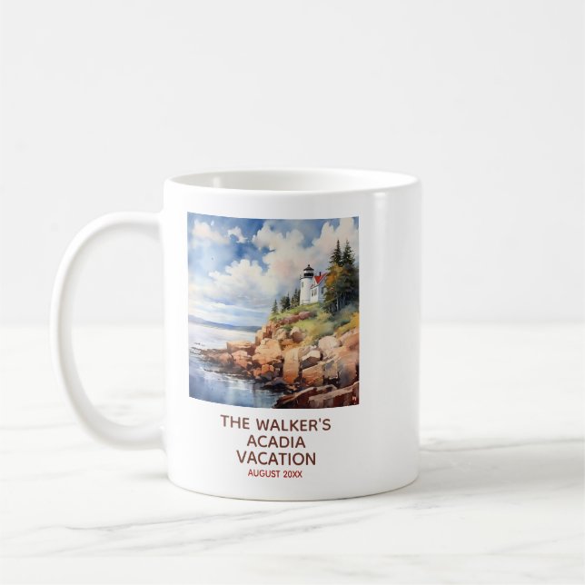 Acadia Nationalpark - Park Bass Harbour Lighthouse Kaffeetasse (Links)