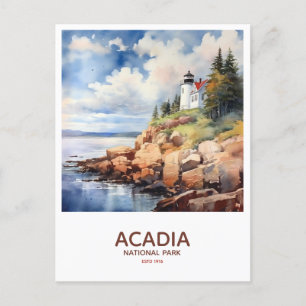 Acadia Nationalpark - Park Bass Harbour Lighthouse Postkarte