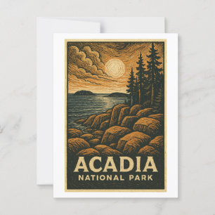 Acadia Nationalpark Postcard - Landschaftlich Main Postkarte