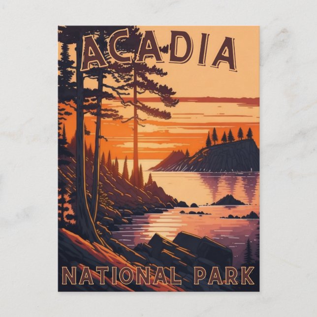 Acadia Nationalpark Postkarte (Vorderseite)