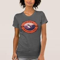 Acadia Nationalpark Puffin Retro Kompass Emblem