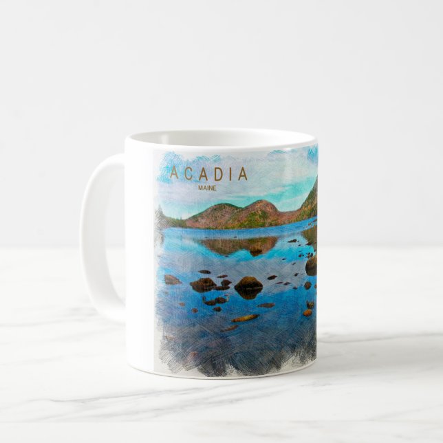 Acadia Nationalpark Sketch Tasse (Vorderseite Links)