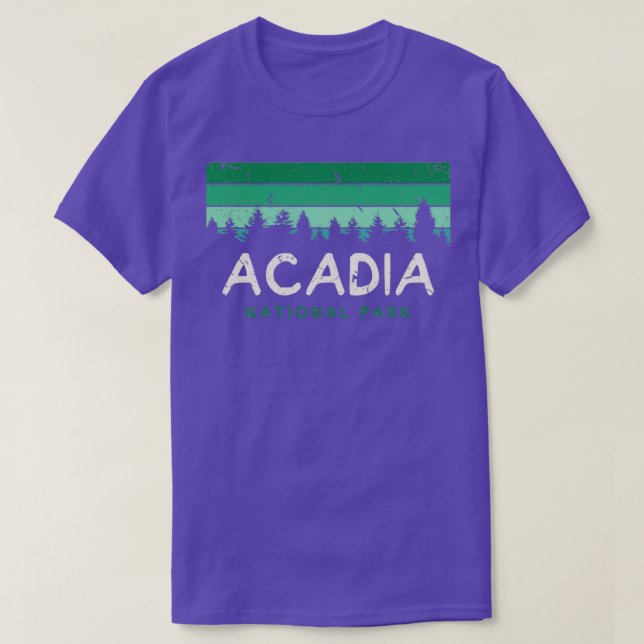 Acadia Nationalpark Vintag Souvenir Maine ME T-Shirt (Design vorne)