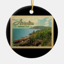 Acadia Nationalpark Vintage Keramik Ornament
