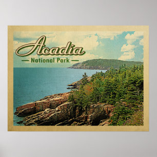 Acadia Nationalpark Vintage Poster
