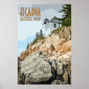 Acadia Nationalpark Vintage Poster