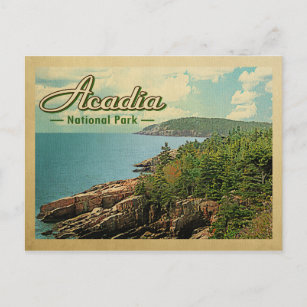 Acadia Nationalpark Vintage Postkarte