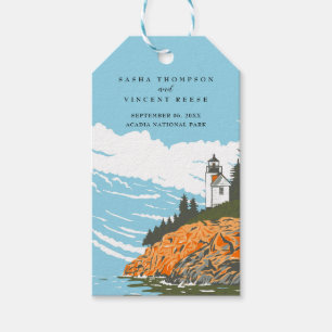 Acadia Nationalpark Wedding Retro Geschenkanhänger
