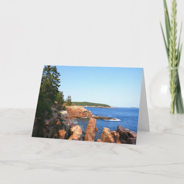 Acadia Rocky Beach in der Nähe von Thunder Hole Karte (Vorderseite)