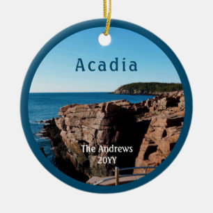 Acadia Thunder Hole Nationalpark Maine Keramik Ornament