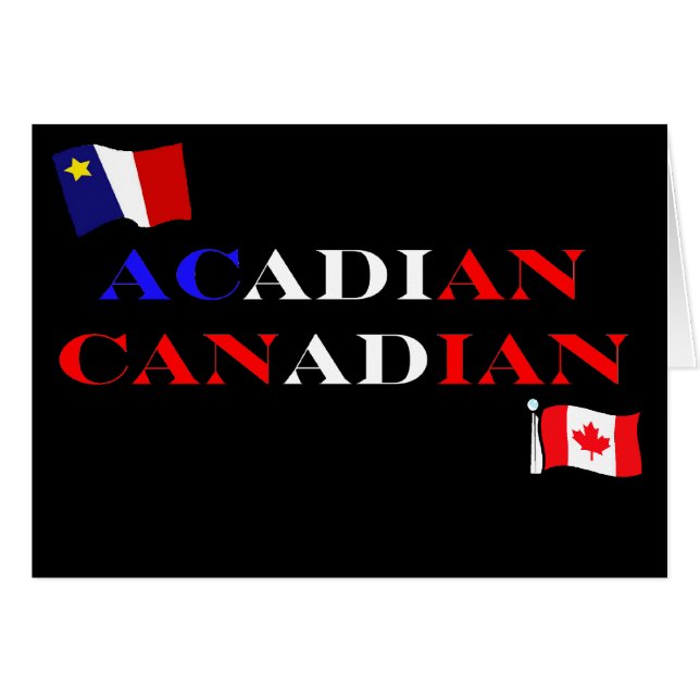Acadian Canadian Greeting Card (Vorderseite (Horizontal))