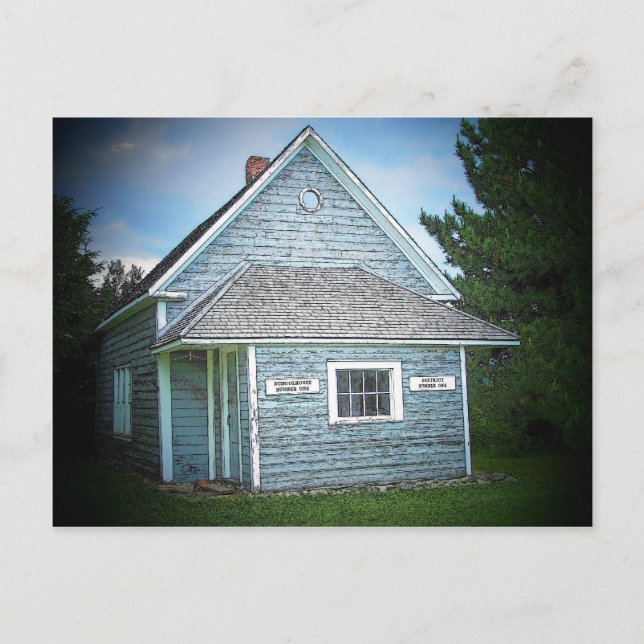 Acadian Schoolhouse Postkarte (Vorderseite)