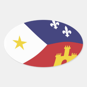 Acadiana Flag-Aufkleber Ovaler Aufkleber