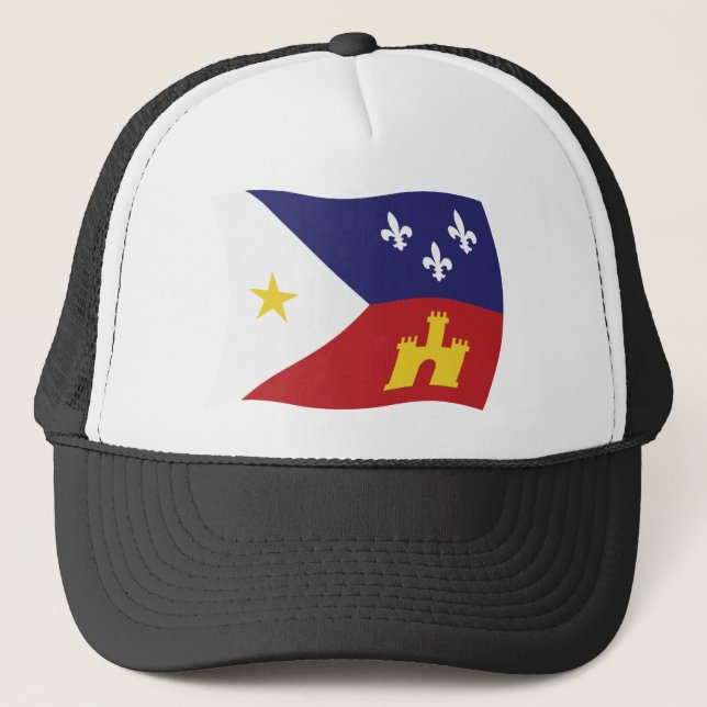 Acadiana Flag Hat Truckerkappe (Vorderseite)