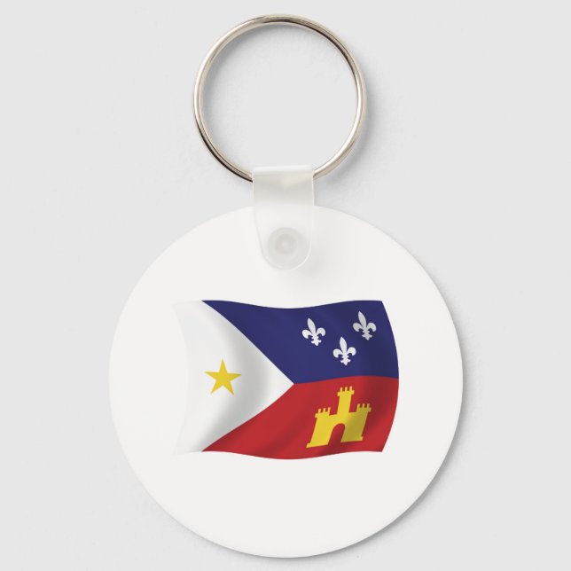 Acadiana Flag Schlüsselanhänger (Vorderseite)