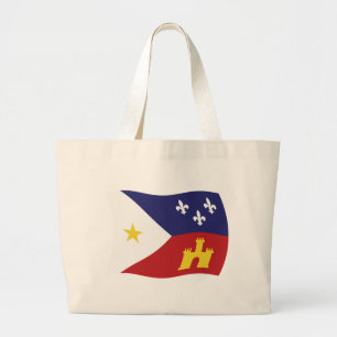 Acadiana-Flag-Tragetasche Jumbo Stoffbeutel