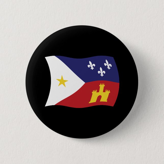 Acadiana-Flagge-Button Button (Vorderseite)