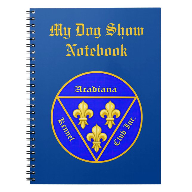 Acadiana Kennel Club Logo-Notebook Notizblock (Vorderseite)