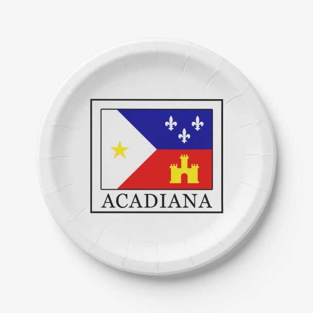 Acadiana Pappteller (Vorderseite)