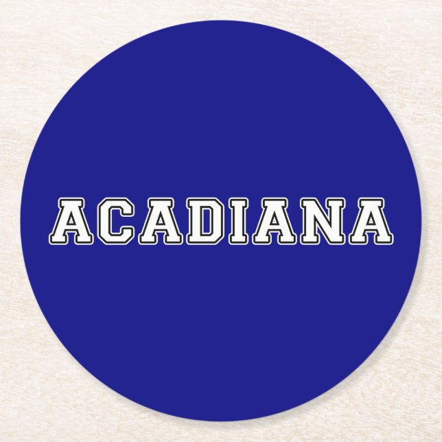 Acadiana Runder Pappuntersetzer (Vorderseite)