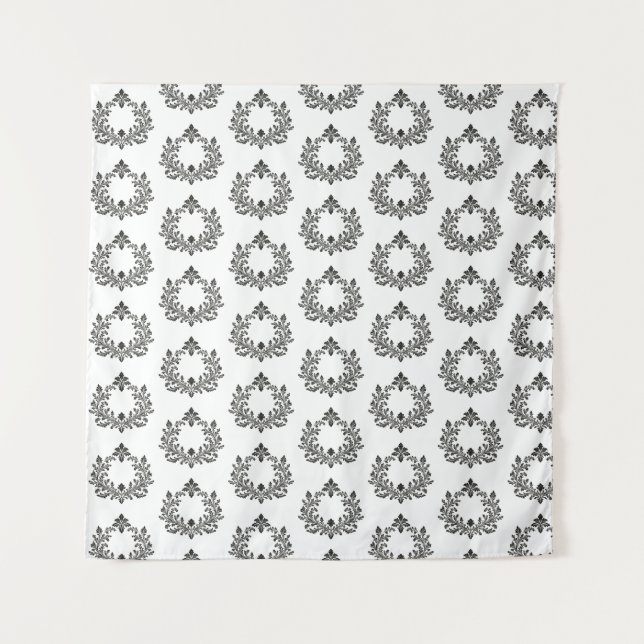 Acanthus & Antiquity, Schwarz-Weiß-Hochzeit, Wandteppich (Vorderseite)