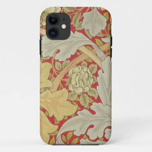 Acanthus-Blätter und wilde Rose auf einem iPhone 11 Hülle