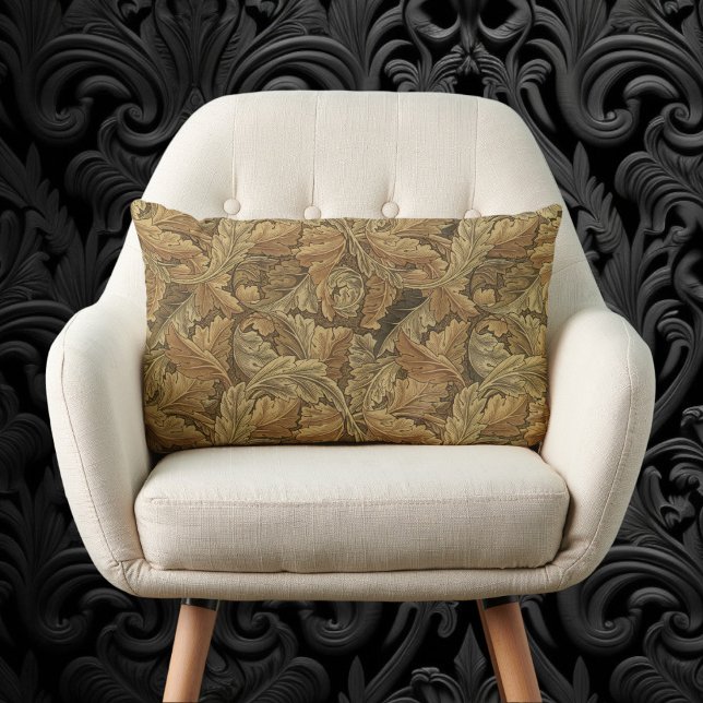Acanthus-Blätter von William Morris, Antique Texti Lendenkissen (Acanthus Leaves by William Morris, Antique Textile Lumbar Pillow)