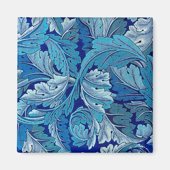Acanthus Blau Magnet (Vorne)