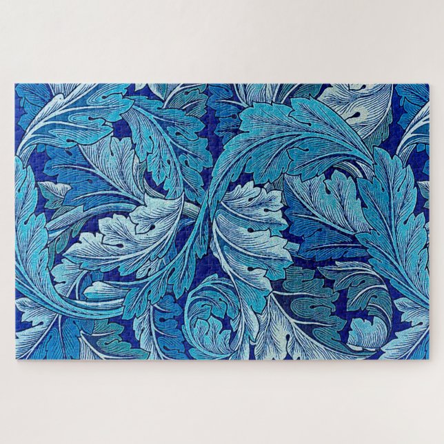 Acanthus Blau Puzzle (Horizontal)