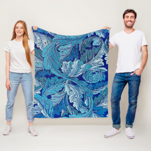 Acanthus Blau, William Morris Fleecedecke