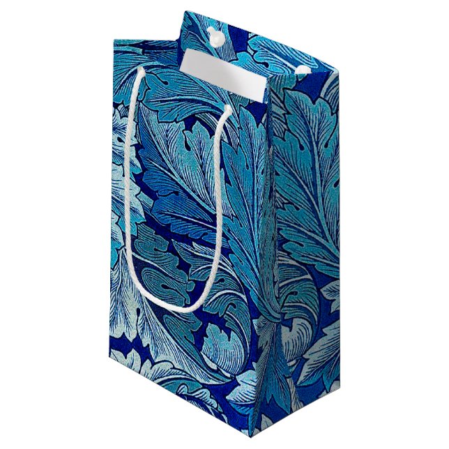 Acanthus Blue, William Morris Kleine Geschenktüte (Vorderseite Schrägansicht)