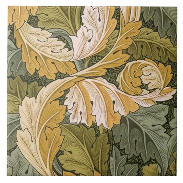 Acanthus entworfen von William Morris 1875 Fliese (Vorderseite)