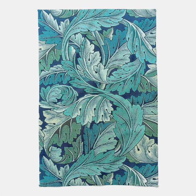 Acanthus Green, William Morris Geschirrtuch (Vertikal)