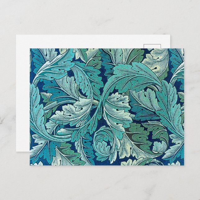 Acanthus Green, William Morris Postkarte (Vorne/Hinten)