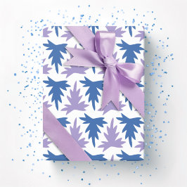 Acanthus Row in Blau und Lila Geschenkpapier