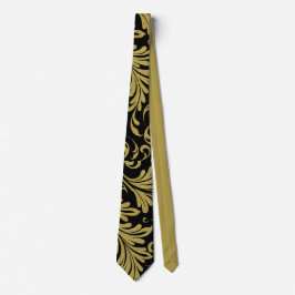 Acanthus Verlasse Gold und Black Krawatte