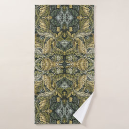 Acanthus Vintag Floral Pattern von William Morris Badehandtuch