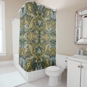 Acanthus Vintag Floral Pattern von William Morris Duschvorhang